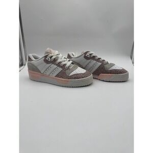 Adidas Rivalry Low White Pink Leopard Print Sneakers FW0661‎ Mens 6 Womens 7.5